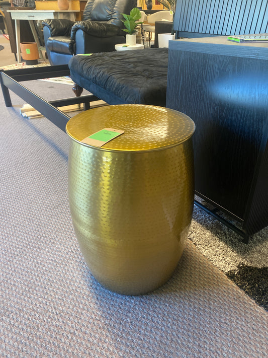 Hammered Metal Storage Patio Accent Table - Threshold | Retail Price: $100