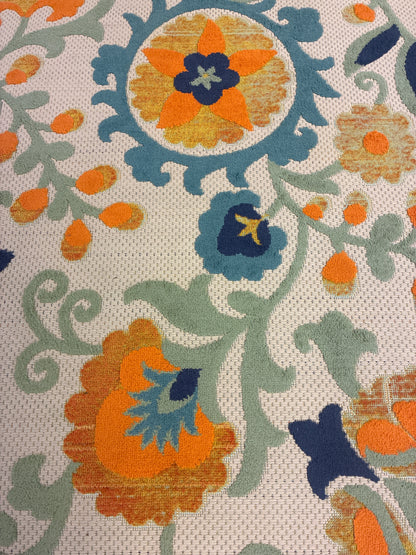 9 x 12 Rug Nourison Indoor / Outdoor Orange / Blue / Green