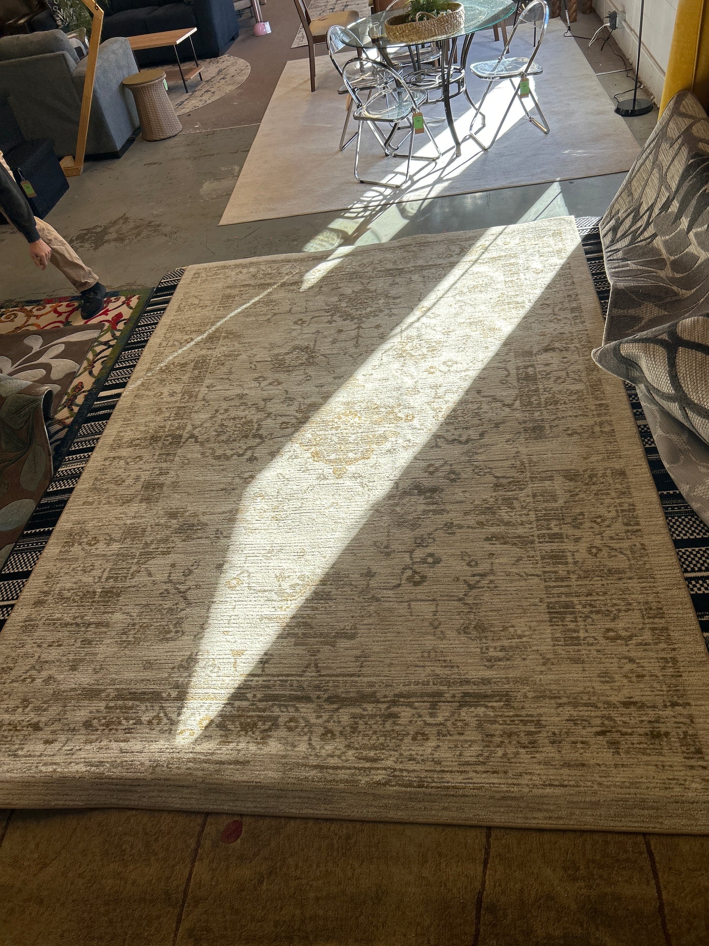 7 x 10 Area Rug Gold Cream | ID 14158