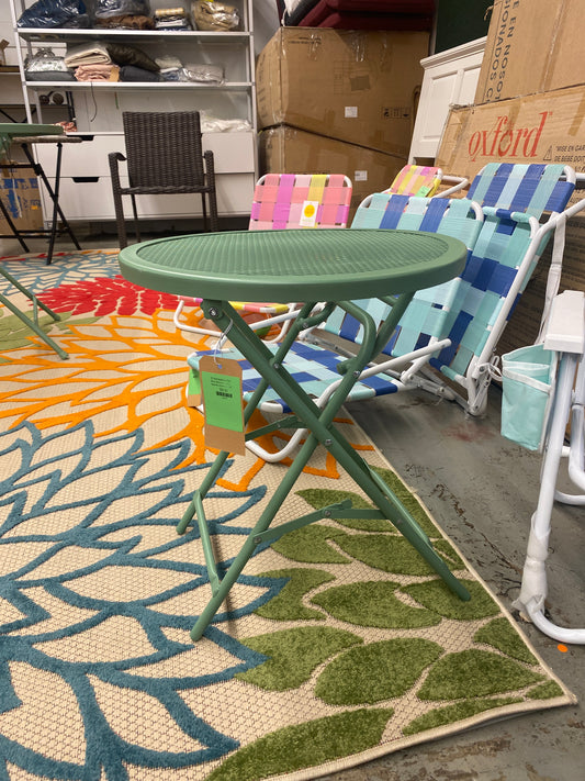 32" Metal Mesh Round Patio Bistro Table Green - Room Essentials | Retail Price: $75