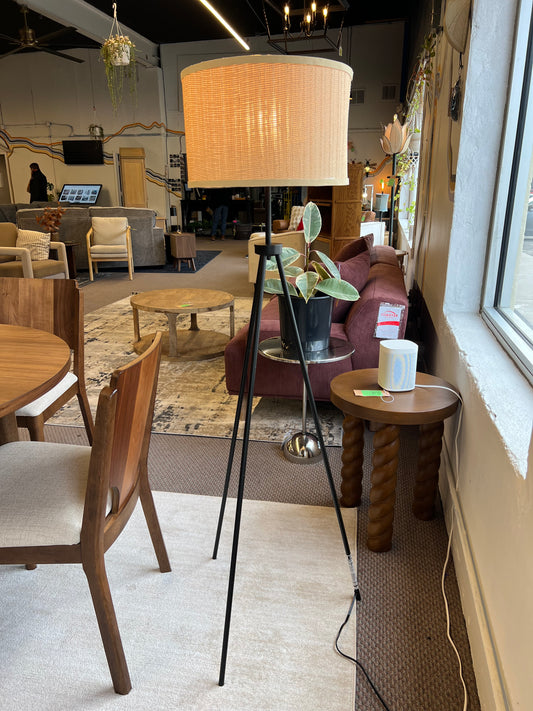 Tripod Floor Lamp with Shade Black - Room Essentials: Modern Standing Light, ETL Listed, Metal Body Retail: $50
