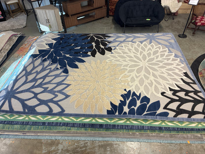 9 x 13 Rug - Nourison Aloha Blue / Multicolor | Retail Price: $255