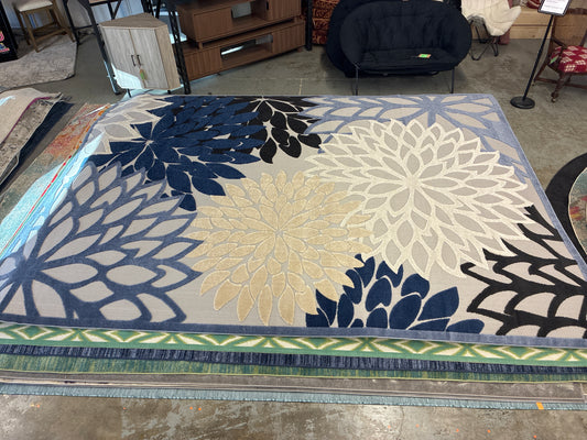 9 x 13 Rug - Nourison Aloha Blue / Multicolor | Retail Price: $255