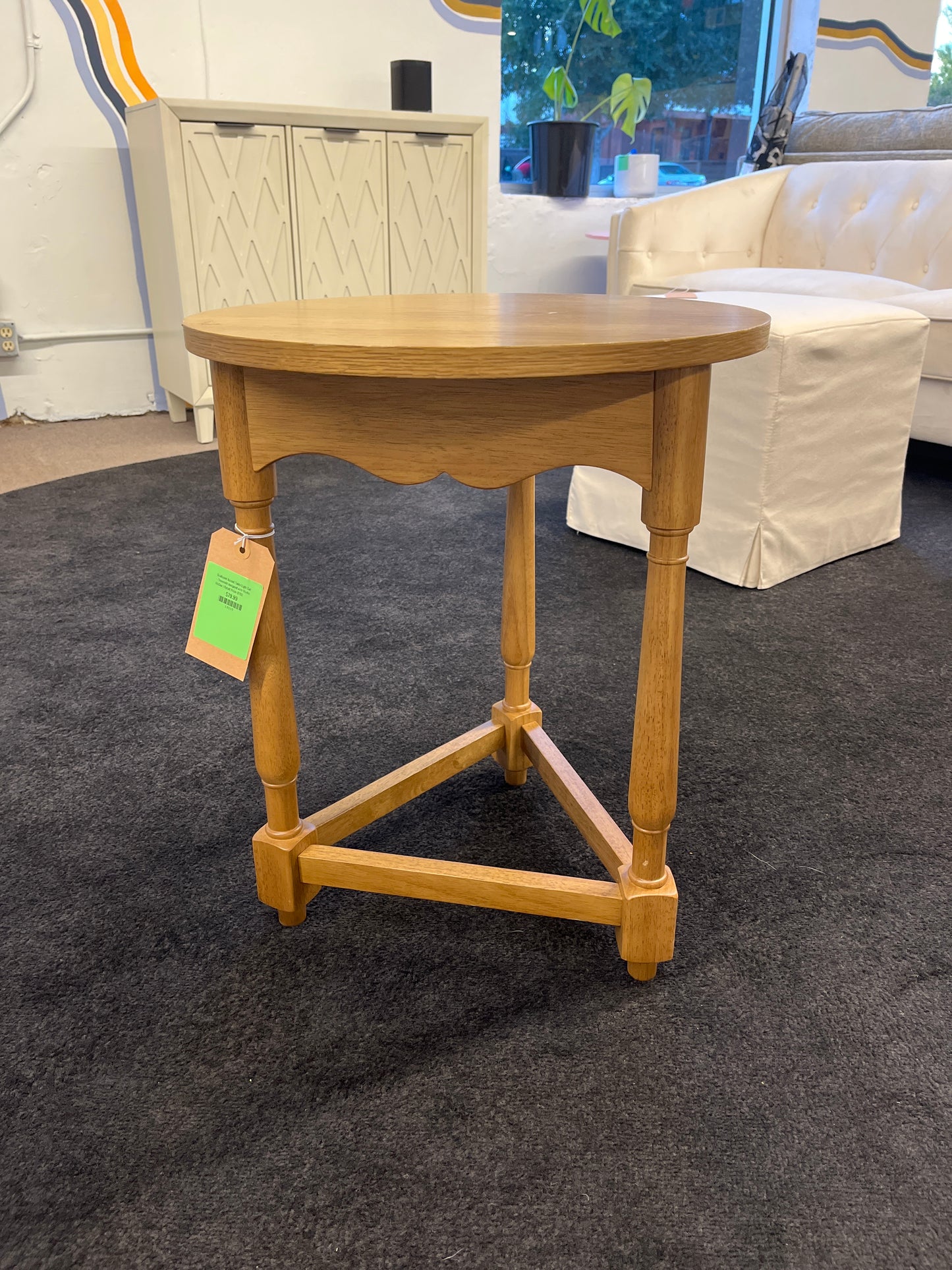 Scalloped Accent Table Light Oak - Threshold designed with Studio McGee | Retail Price: $150