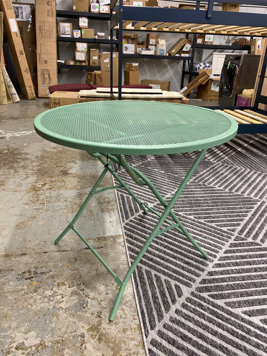 32" Metal Mesh Round Patio Bistro Table Green - Room Essentials | Retail Price: $75