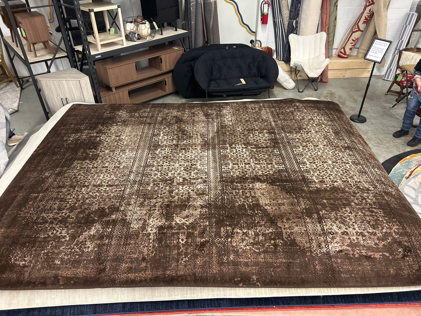 9 x 12 “latte” area rug