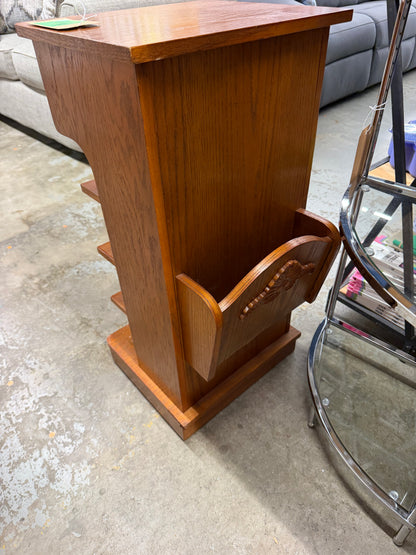 Rolling Magazine Cart Bookshelf Shelf Organizer *donated