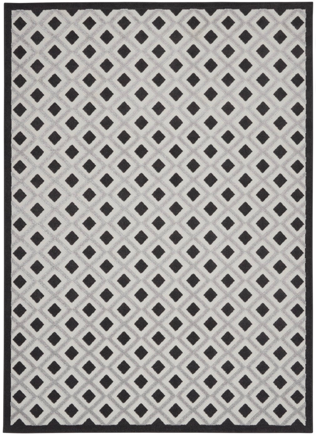 12 x 15 Area Rug Indoor / Outdoor Aloha Black / White | Retail Price: $320 | ID 14663