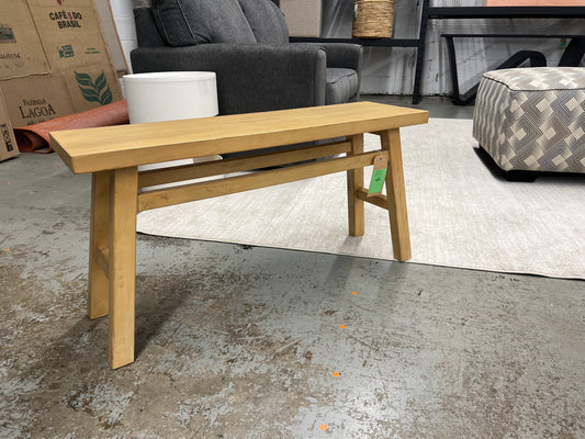 Thatcher Wood Bench Natural - Threshold designed with Studio McGee: Entryway Seating, Rubberwood Frame | Retail Price: $120