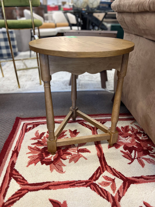 Scalloped Accent Table Light Oak - Threshold designed with Studio McGee