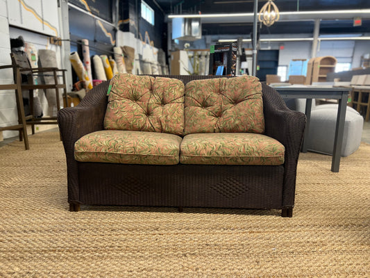 Wicker Outdoor Loveseat with Cushions *donated, used condition