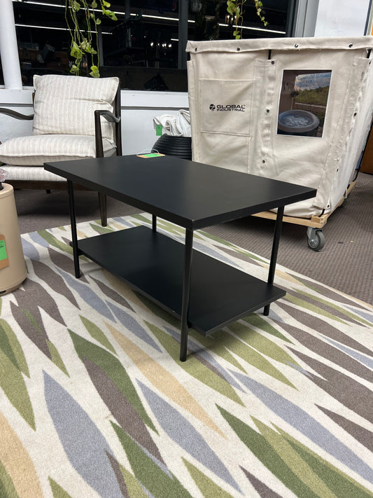 Wood and Metal Dorm Coffee Table Black - Room Essentials