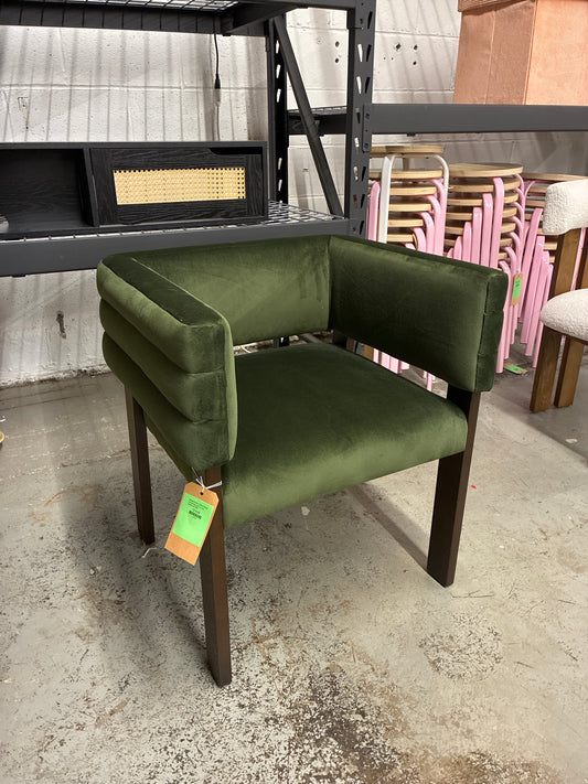 Safavieh Couture Phineus Channel Tufted Dining Chair in Green | Retail Price: $330