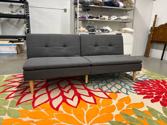 69" Tufted Futon Sofa Dark Gray - Room Essentials Retail:  $148