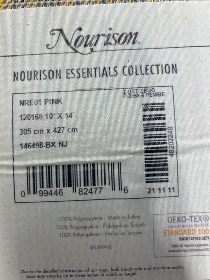 10 x 14 Nourison Essentials pink area rug