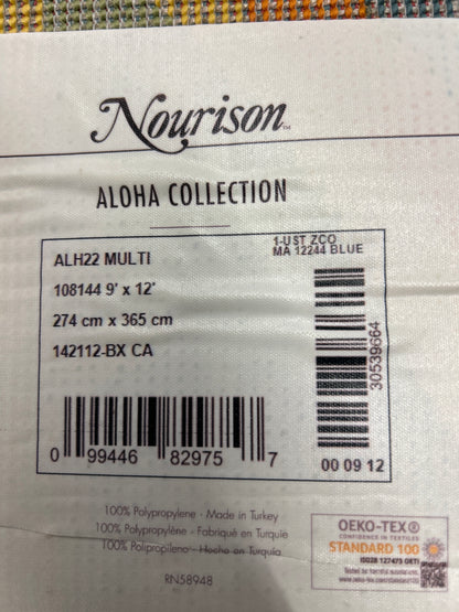 9 x 12 Nourison Aloha Multi-Colored Area Rug (indoor/outdoor)