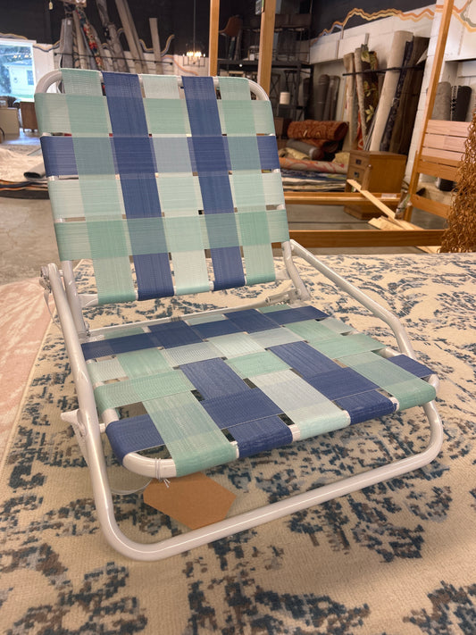 Webstrap Outdoor Portable Beach Sand Chair Blue - Sun Squad | Retail Price: $30