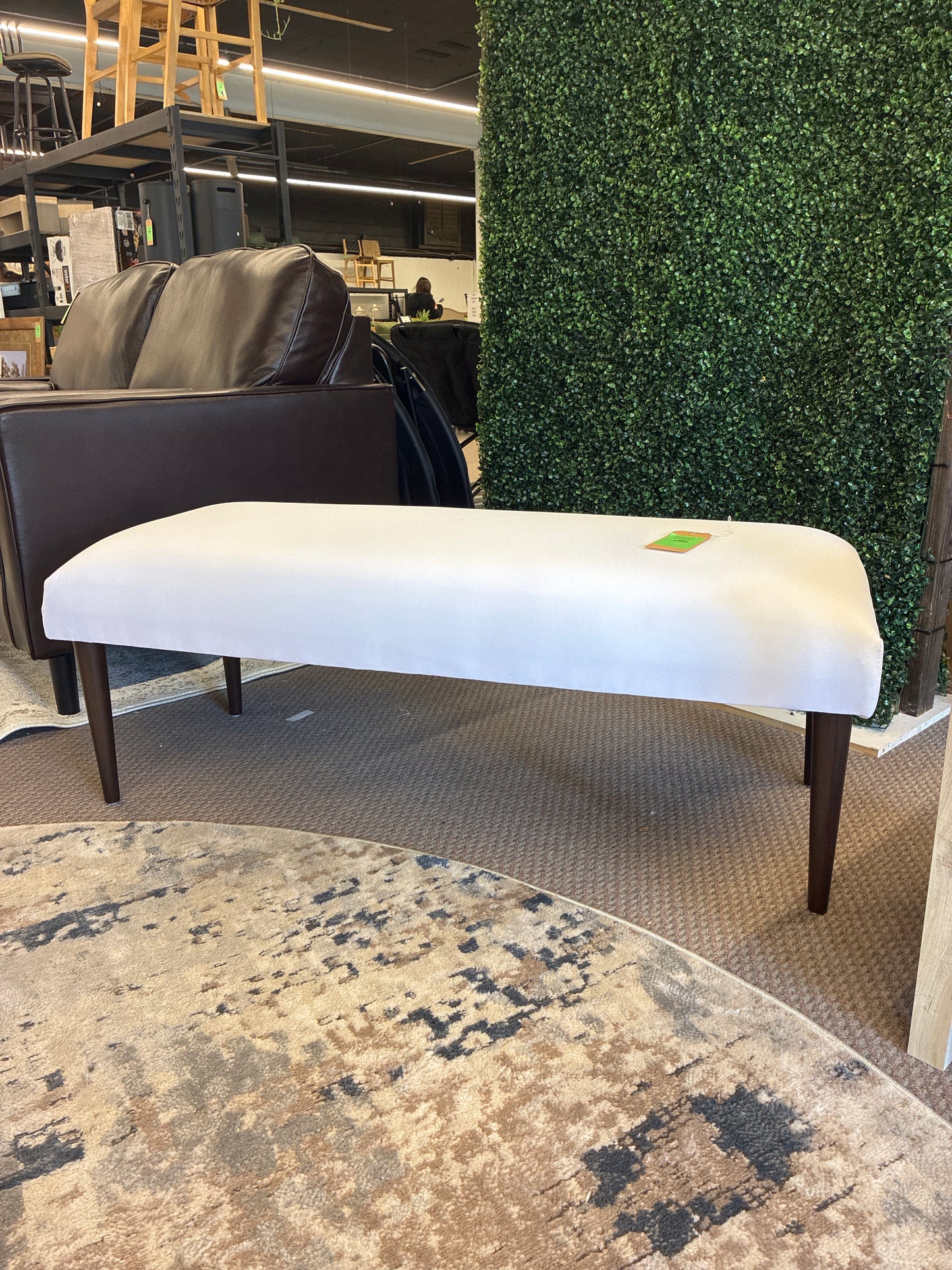 Ruffle Slipcover Dining Bench in Whitaker Gingham Berry - Threshold designed with Studio McGee | Retail Price: $450