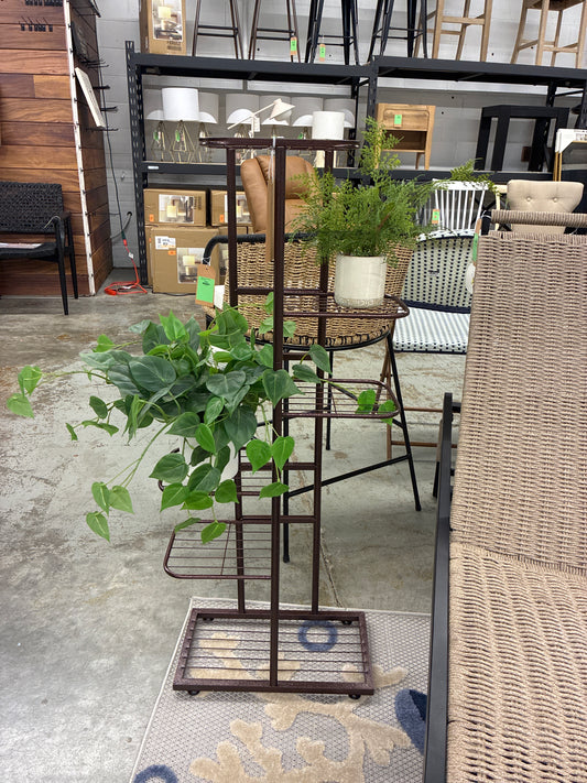 6-Tier Metal Plant Stand Indoor Outdoor Corner Shelf for 7 Pots — Retails in box (unassembled) for $43.74