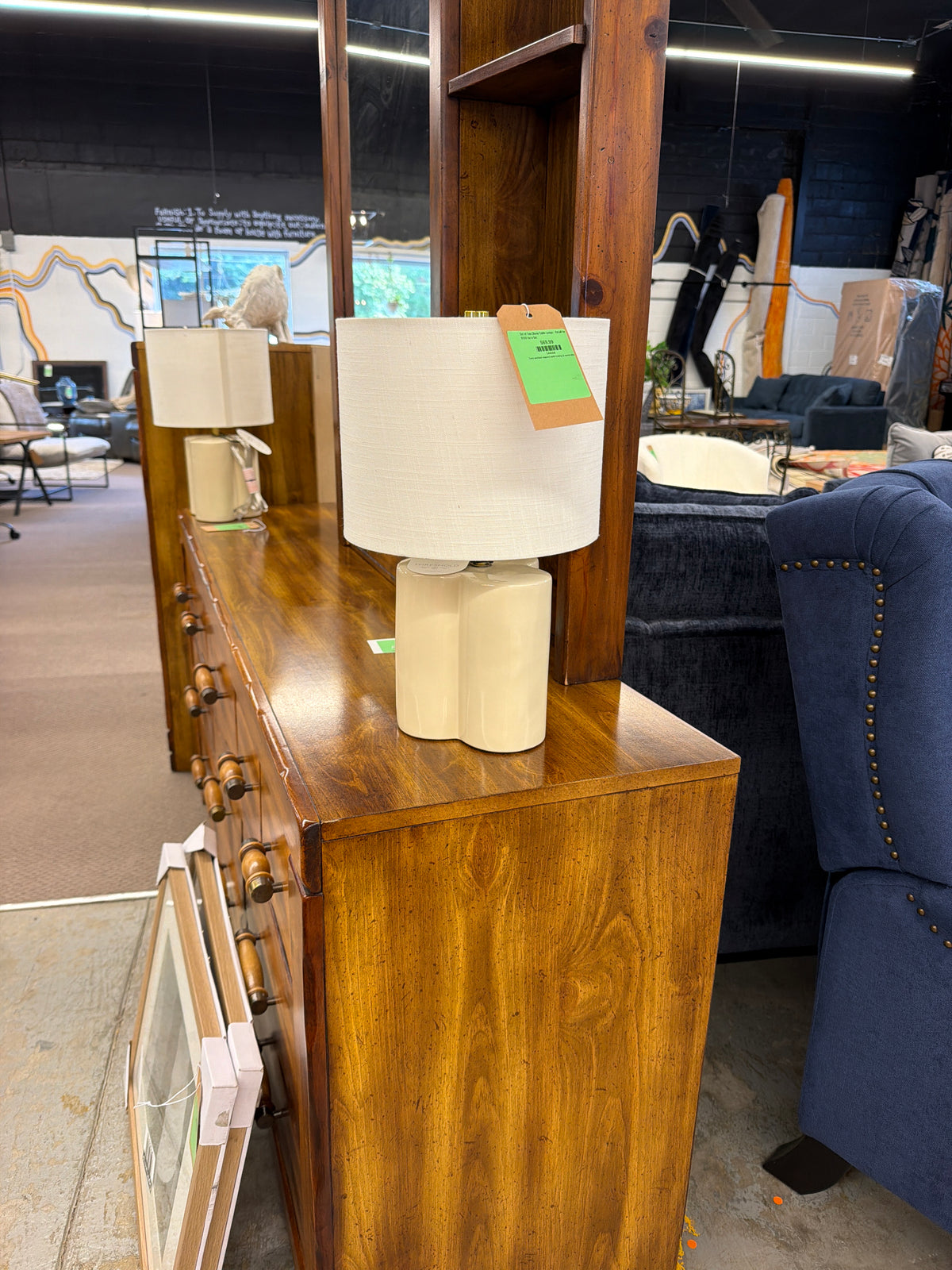 Set of Two Clover Table Lamps - Retail for $130 for a Set