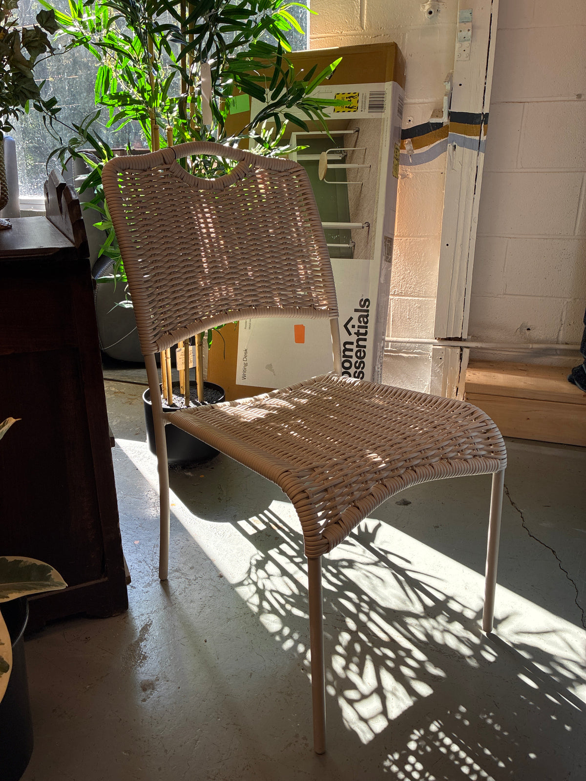 Monochromatic Rope Armless Patio Chair