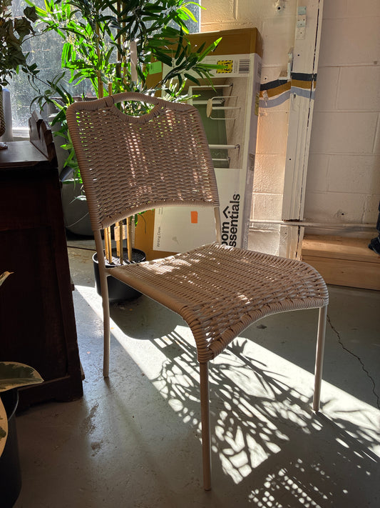 Monochromatic Rope Armless Patio Chair