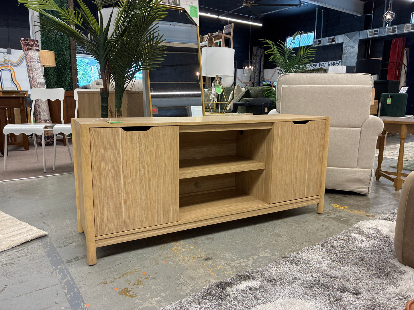 Scandi Media ,TV Stand For TVs Up To 59" Natural - Room Essentials™Retail: $175
