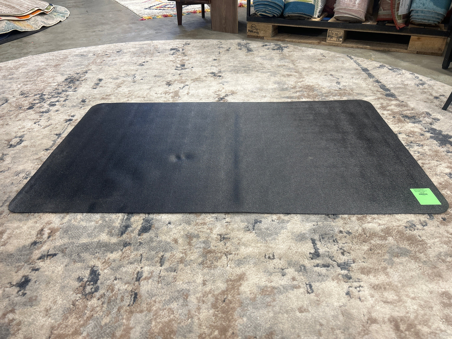 29.5inx47in Vinyl Chair Mat for Carpets Rectangular Black - Floortex: Durable, Protective, Easy Clean | Retail Price: $38.99