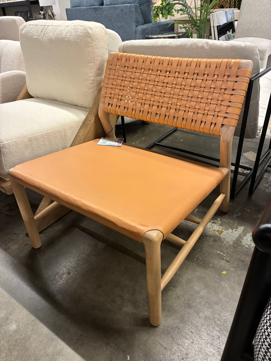 Valdina Woven Leather Acccent Chair | Retail Price: $679