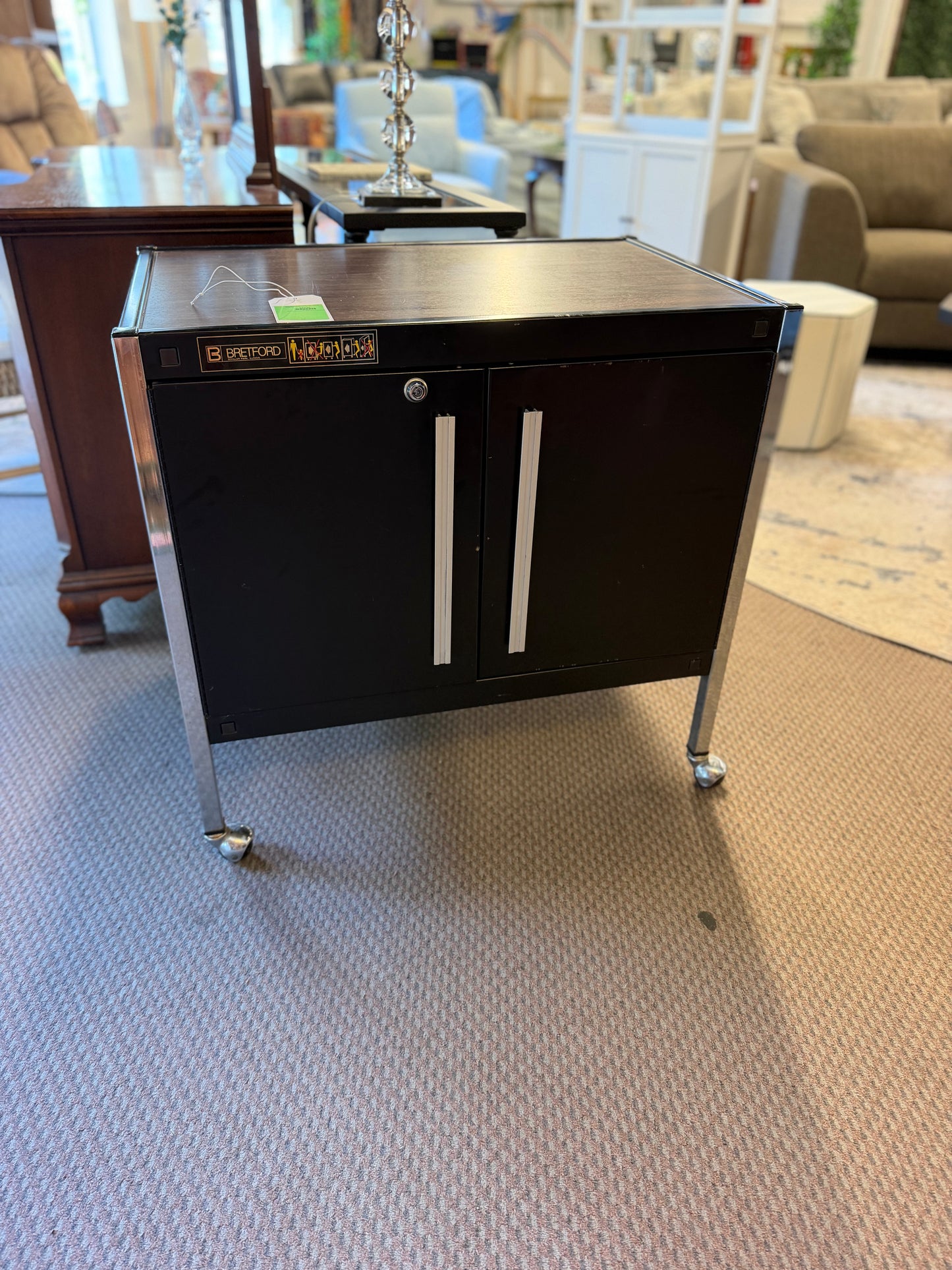 Metal Rolling Vintage Storage Cabinet *donated
