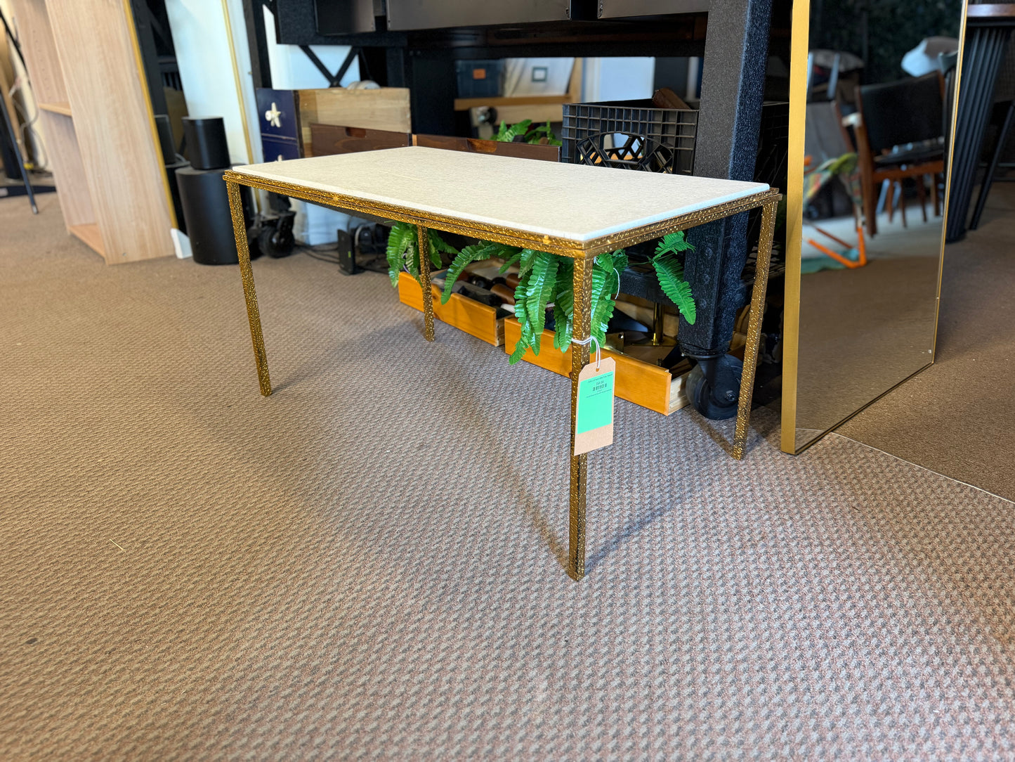 Marble and Metal Coffee Table *donated