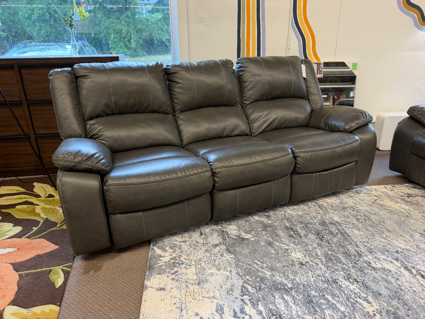 Ashley Dual Reclining Calderwell Sofa *Donated AS IS tear