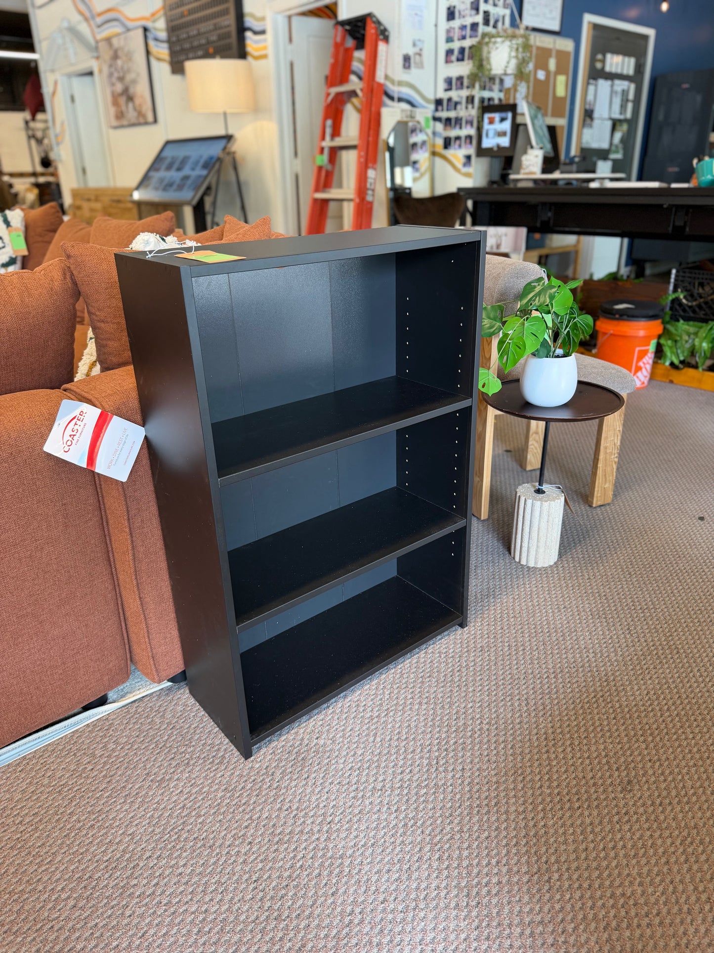 Black 3 Tier Bookcase