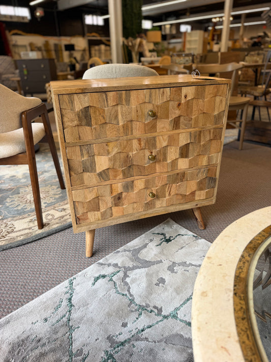Mango Wood Side Table Nightstand Dresser Retail: $400