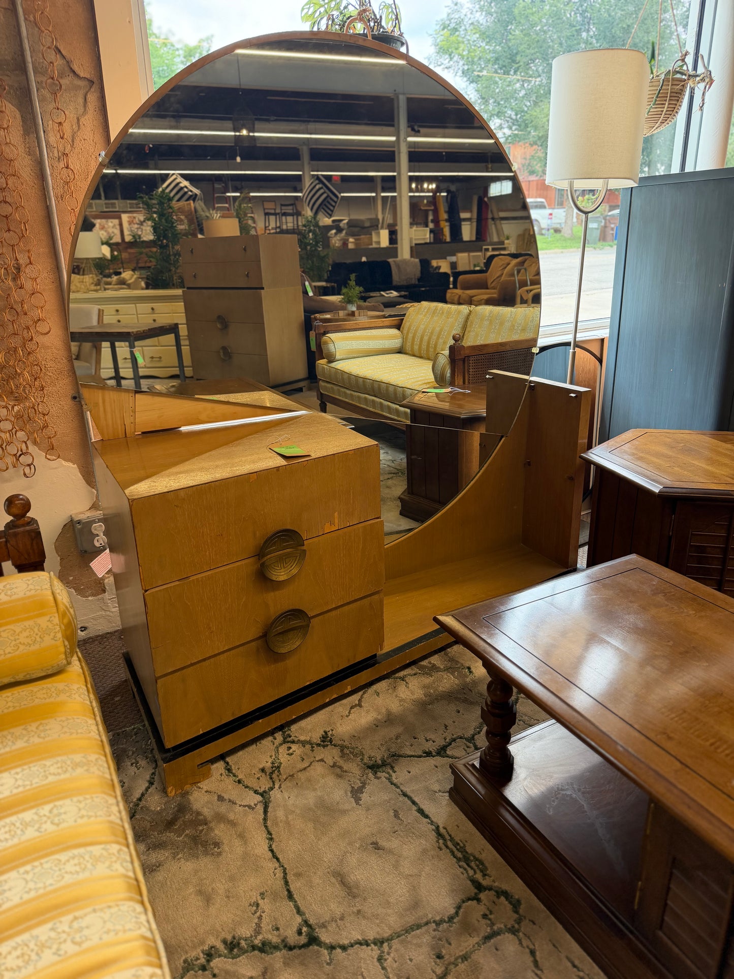 Vintage Drawers with Mirror Console Dresser Table *donated