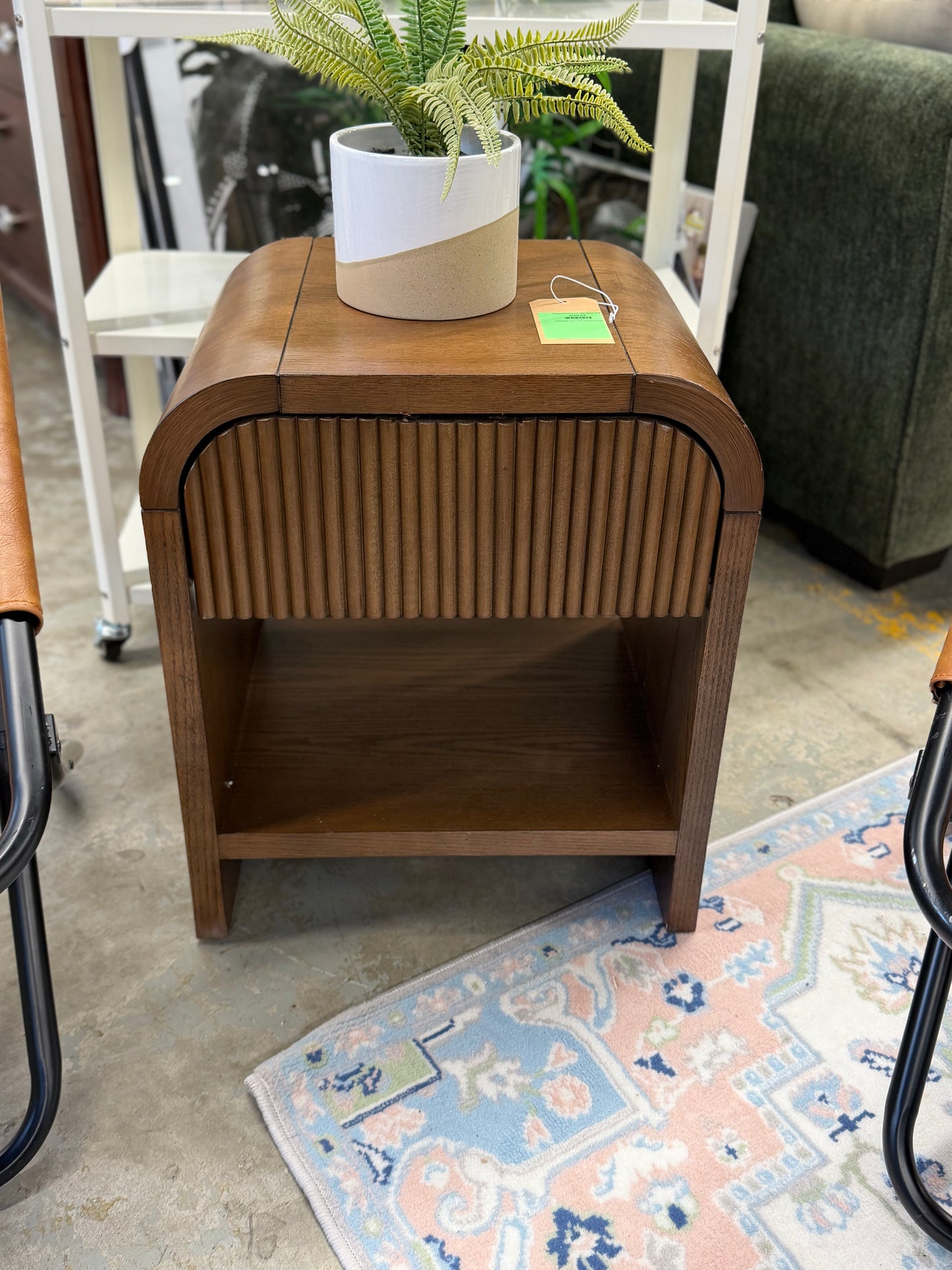 Threshold Reeded Side Table Retail: $150