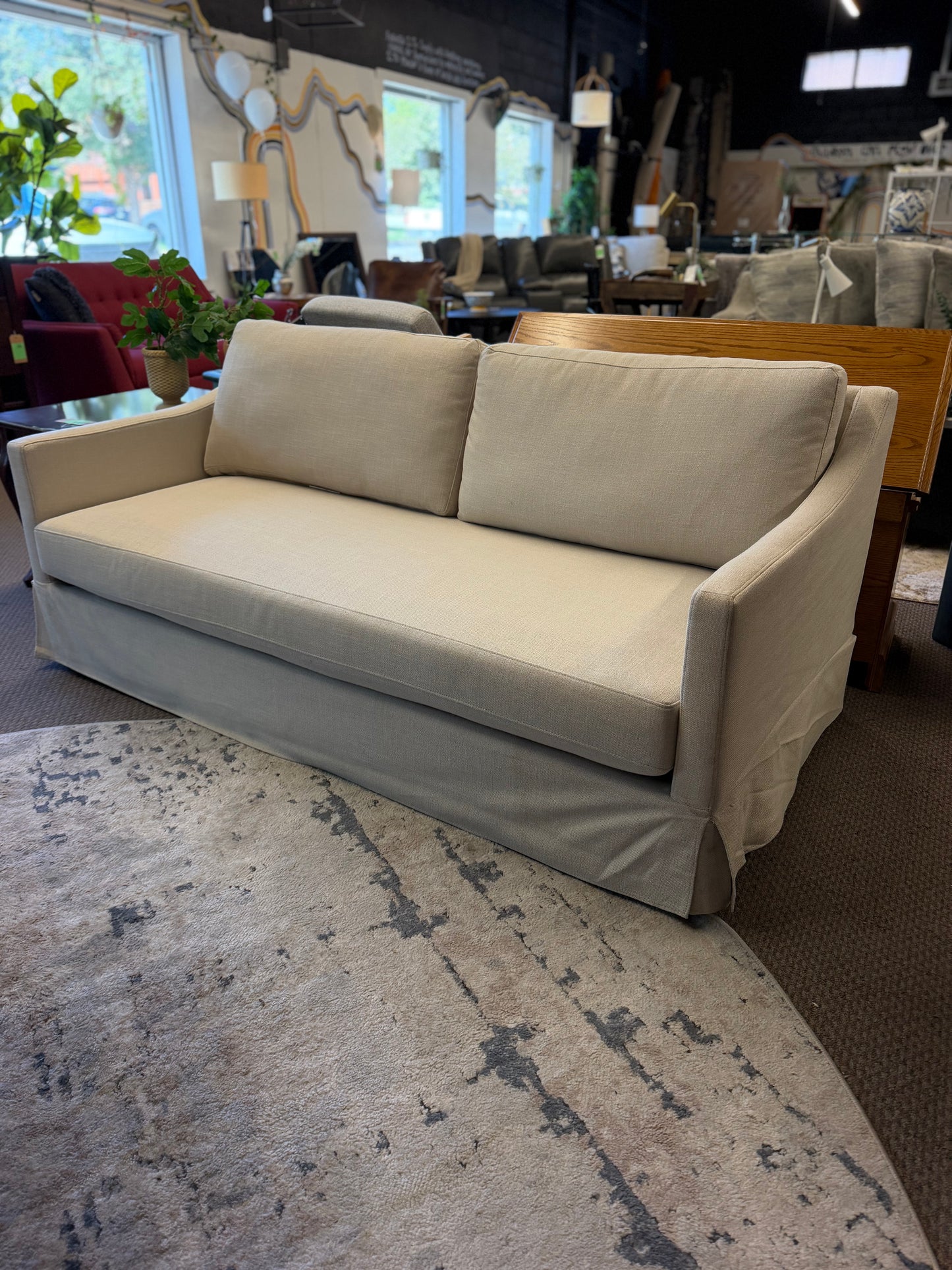 Vivian Park Upholstered Sofa Cream Studio McGee Retail: $900