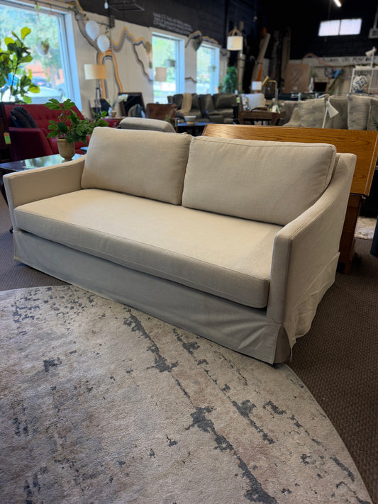 Vivian Park Upholstered Sofa Cream Studio McGee Retail: $900