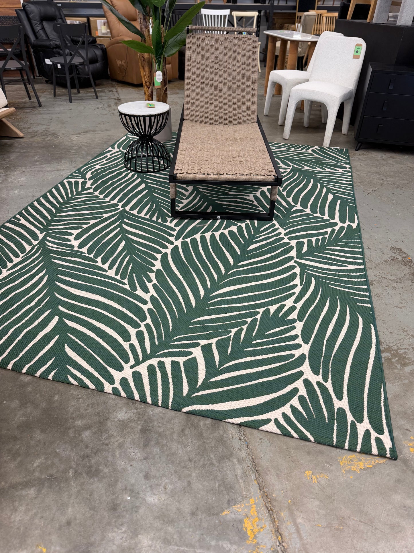7'x10' Palms Outdoor Area Rug Lime Green - Threshold — Retails elsewhere for $140