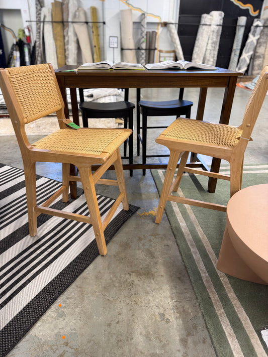 Ceylon Woven Counter Stool Set of 2, Retail: $180 Each