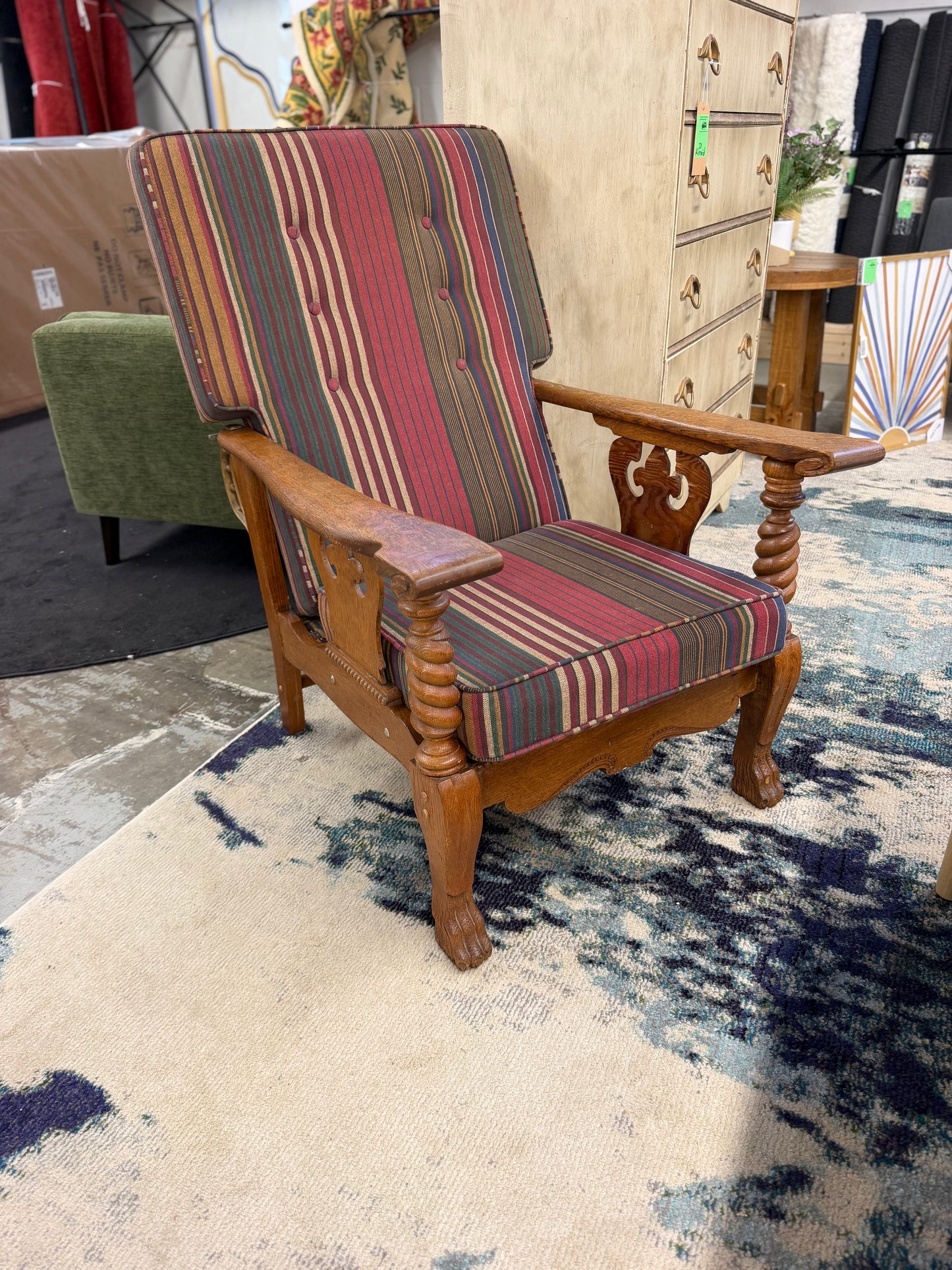 Vintage Wood Stripe Chair *donated