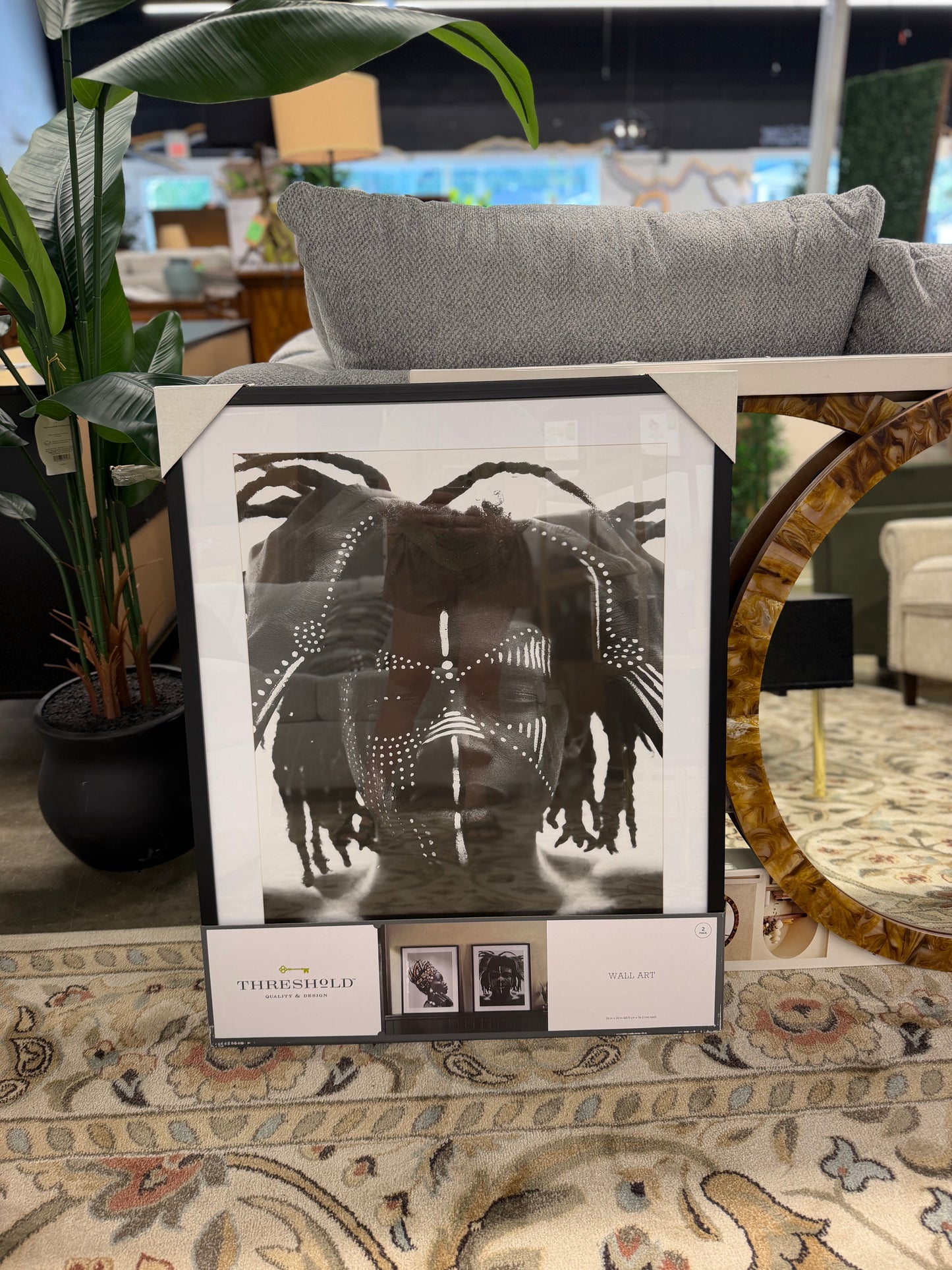 24 x 30 2pc Cultural Framed Wall Poster Retail: $100