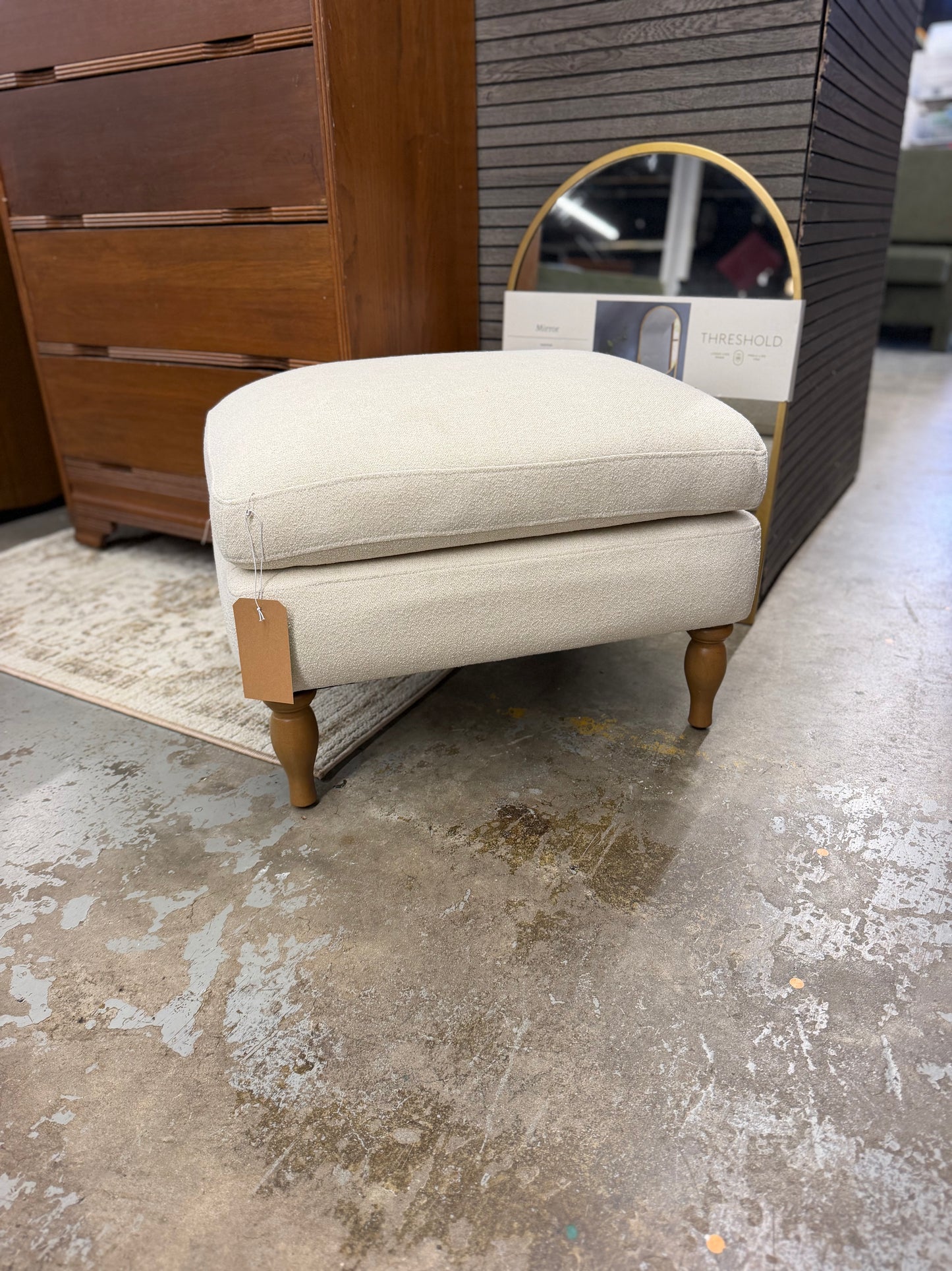 Kauri Upholstered Ottoman Retail: $120