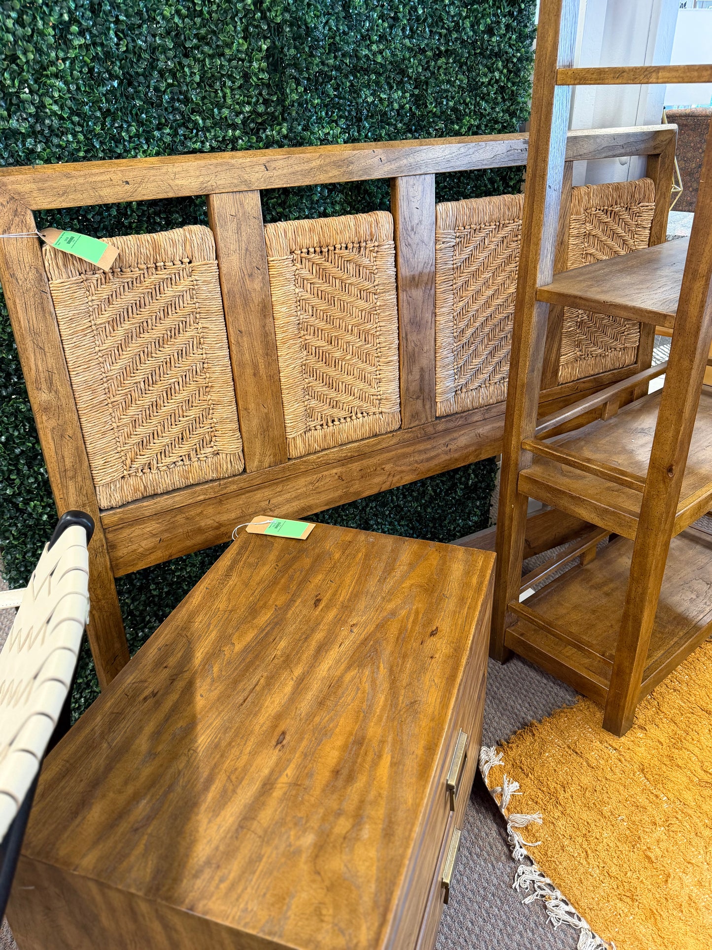 Queen Headboard Vintage Drexel Wood  *donated