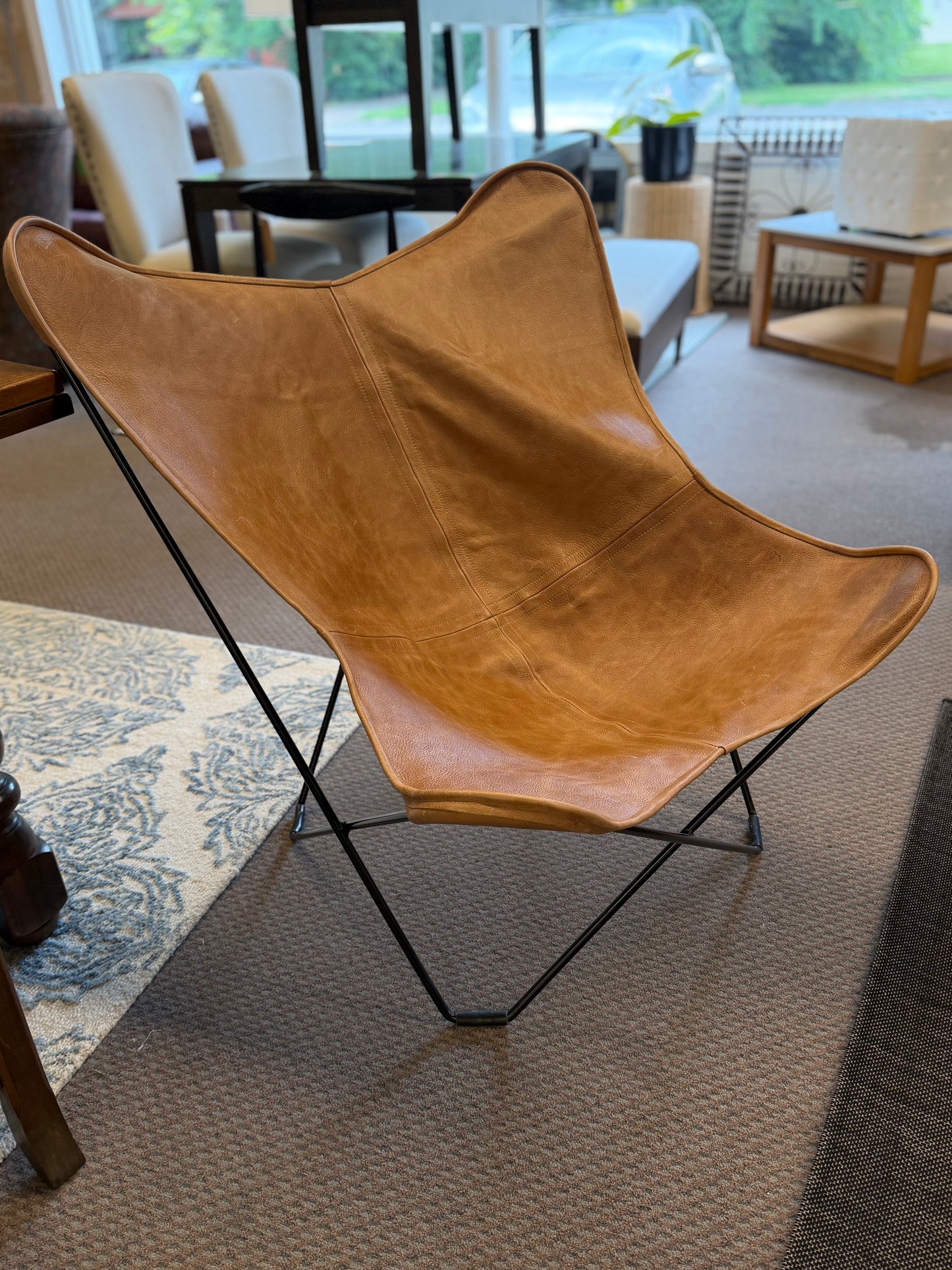 Leather Modern Butterfly Chair *donated
