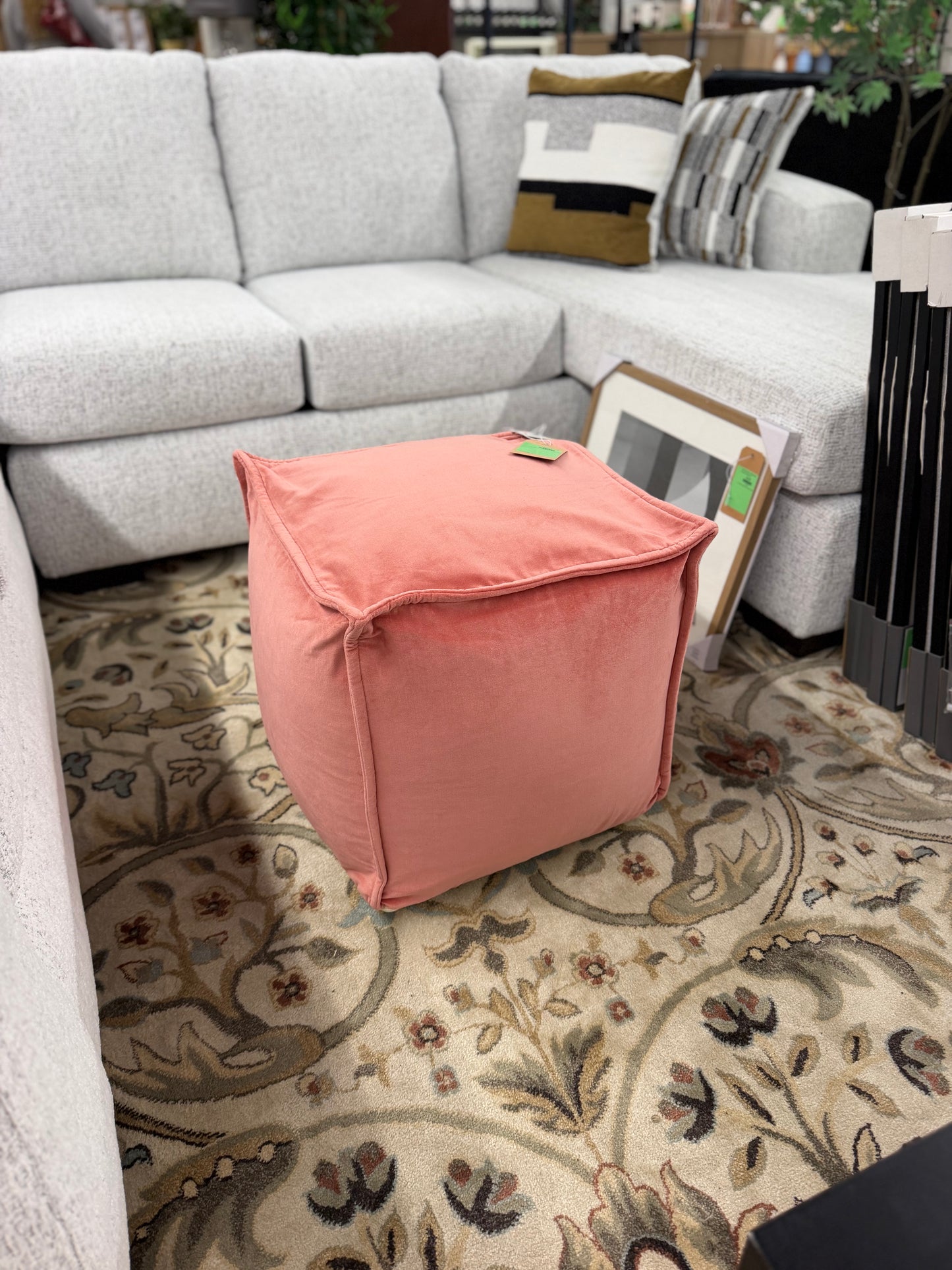 Costa Velvet Pouf *Retail: $75