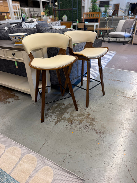 Set of 2 Mid Mod Barstools *donated