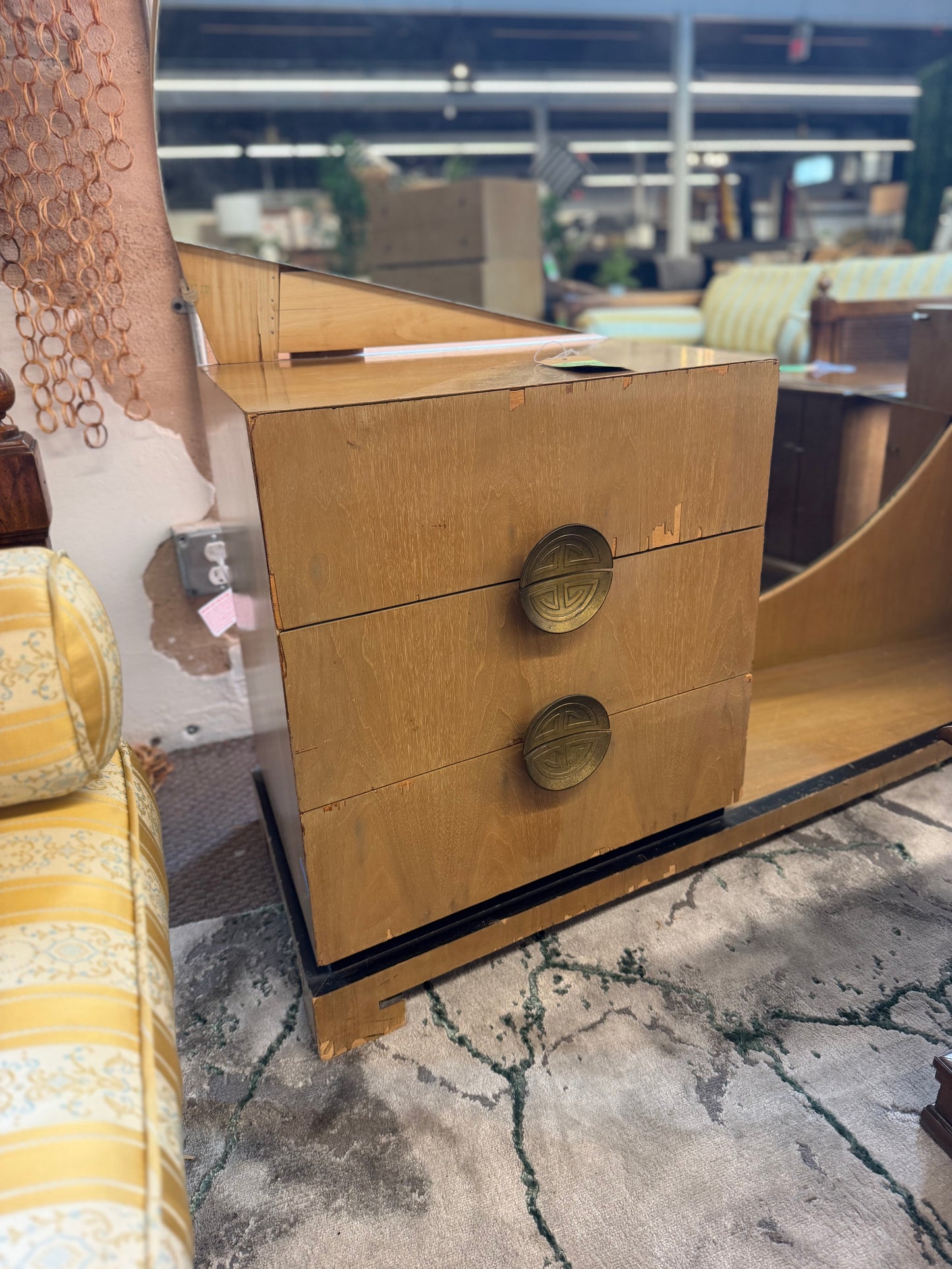 Vintage Drawers with Mirror Console Dresser Table *donated