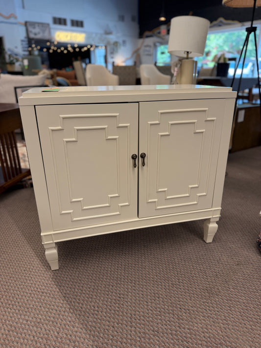 Tropman Antique White Double Door Accent Cabinet Retail: $389 MINOR Cosmetic Scuff