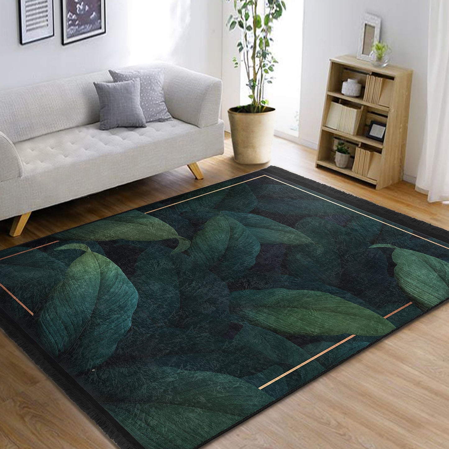 Floral Pattern Home Decor Washable Area Rug | Homeezone